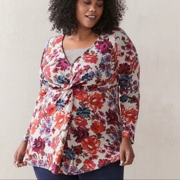 PENNINGTON’S Floral  Tunic Top Size 2x - Picture 1 of 11